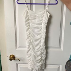 Princess Polly White Cascada Mini Dress